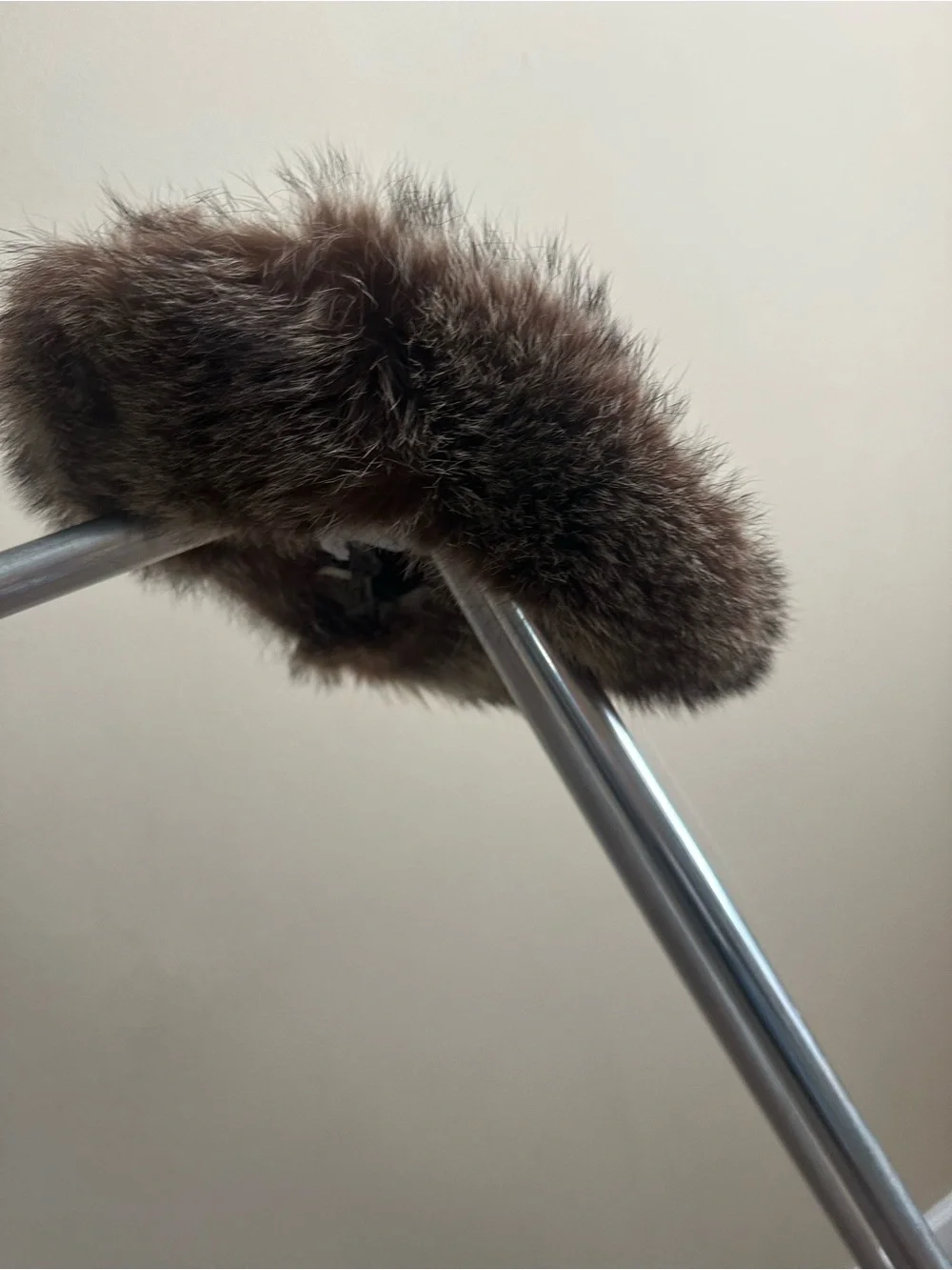 Vintage womans raccoon trim hat